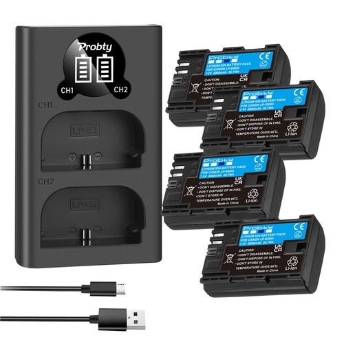 Batteria 2800mah e6nh led - 2800mah, lp-e6nh